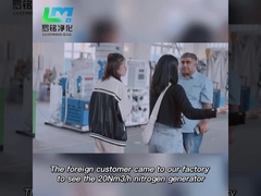 جاء عميل أجنبي إلى المصنع لرؤية مولد النيتروجين 20Nm3/h